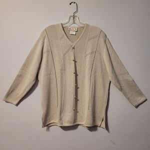 Vintage Made in Canada Knit Sweater Oatmeal Size XL